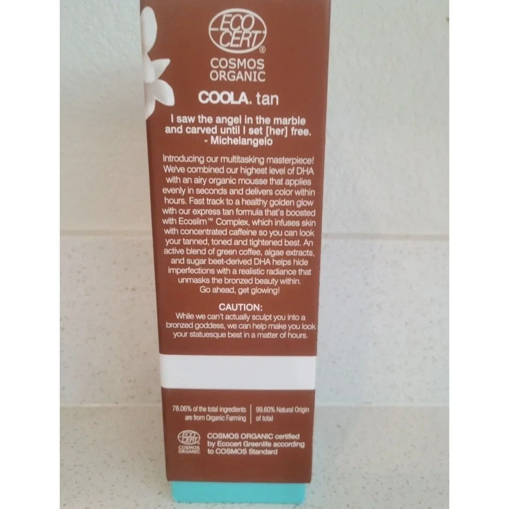 COOLA Sunless Tan Express Sculpting Mousse Organic Pina Colada Scent 7oz 207ml‎